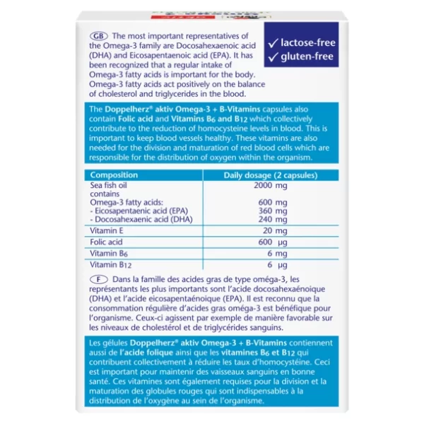 Doppelherz Aktiv Omega-3 + Folic acid + B6 + B12