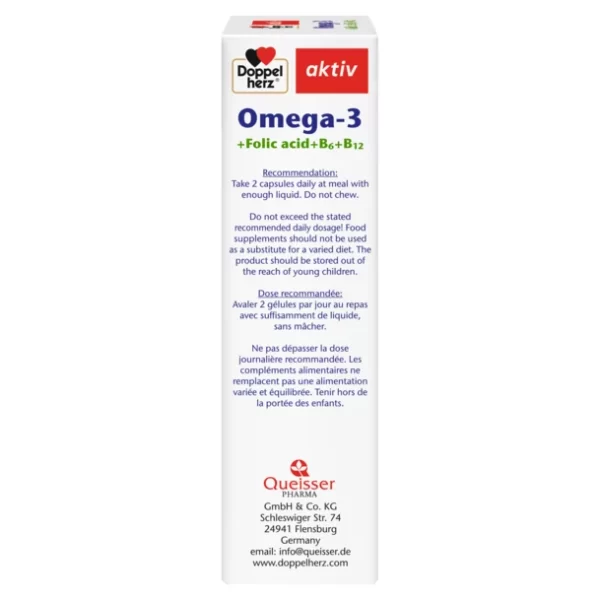 Doppelherz Aktiv Omega-3 + Folic acid + B6 + B12 (60CAPS)